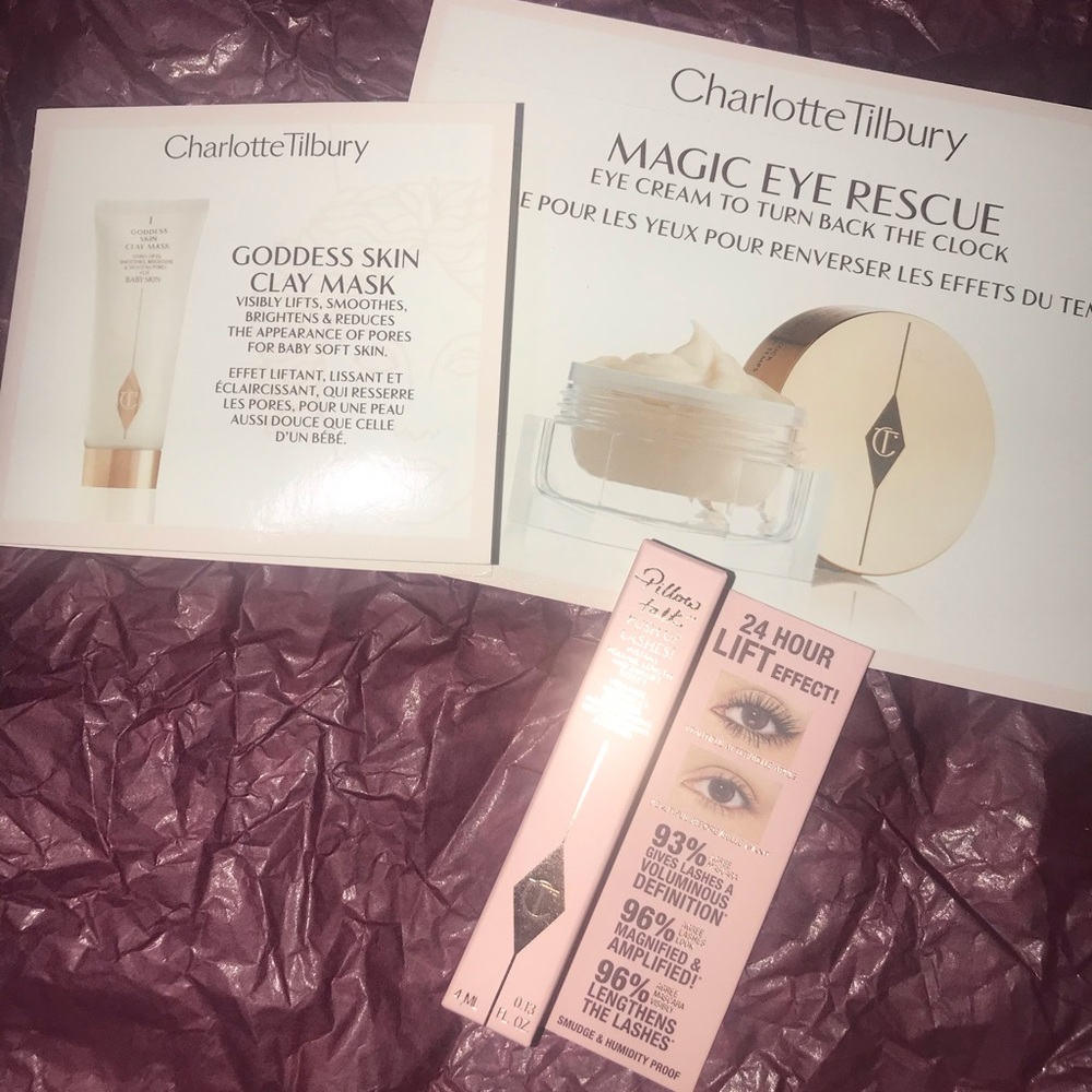Charlotte Tillberry mini mascara and two samples